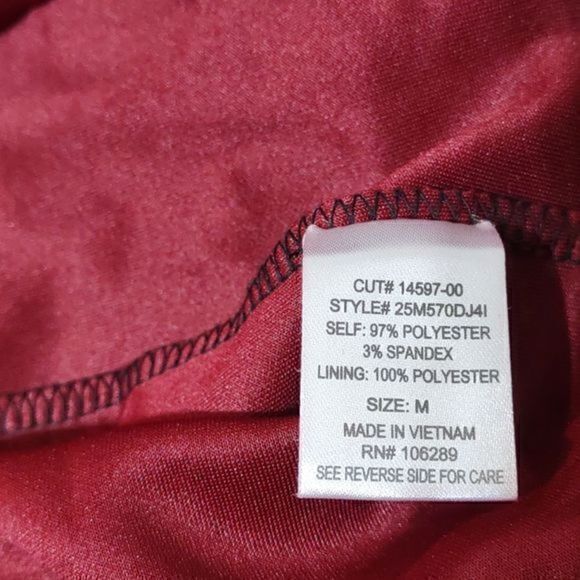 Trixxi Red Floral Bodycon Halter Dress Sz M - Picture 12 of 15